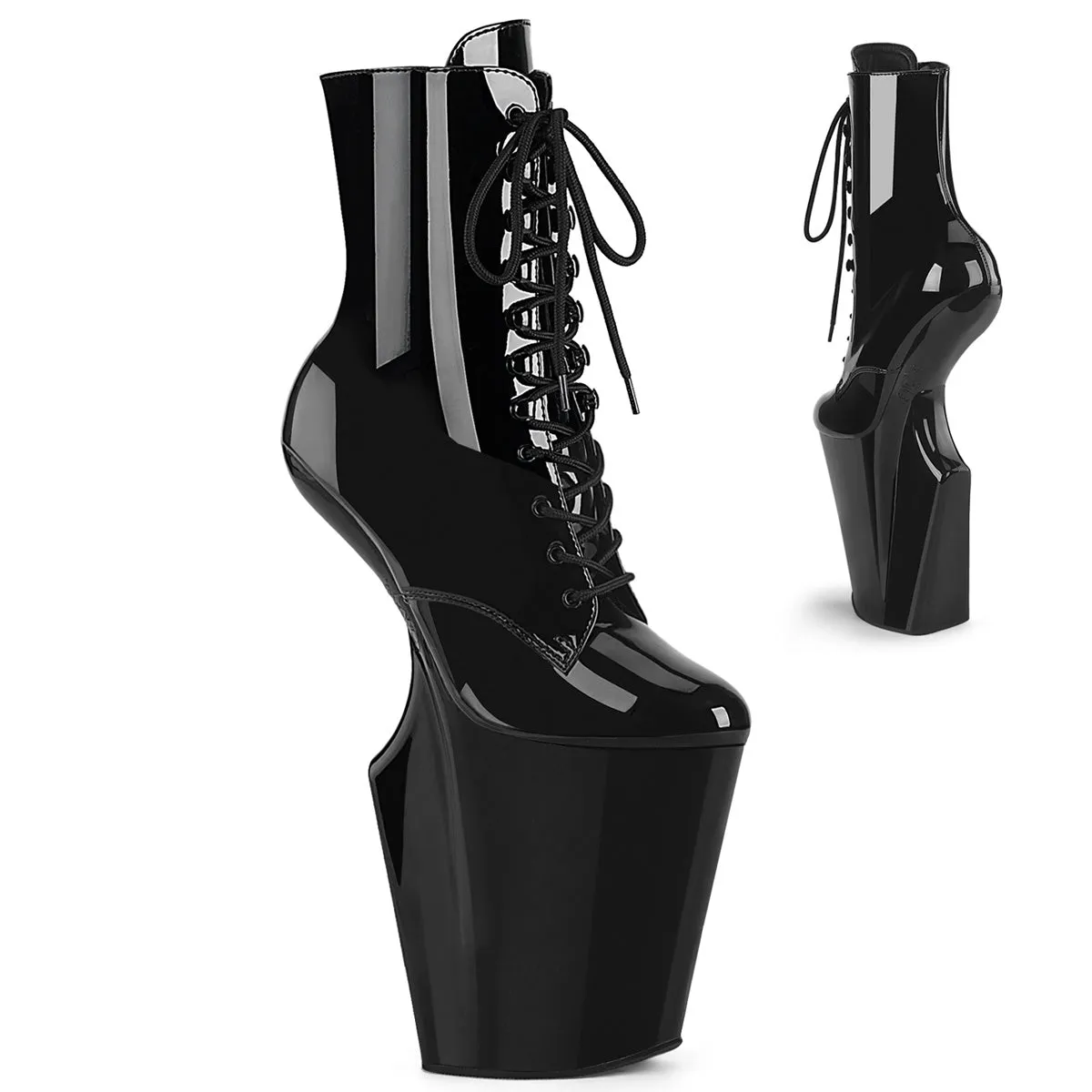 10 Inch Heelless WORSHIP-1020 Black Patent