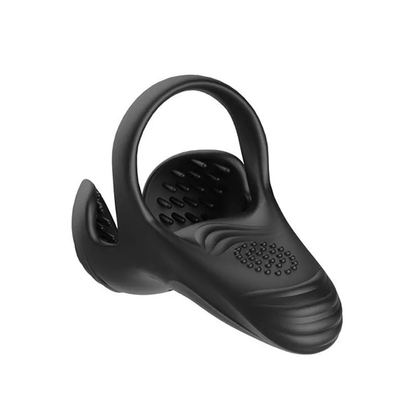 10 Pattern Vibrations Balls Dense Tickler Vibrating Penis Ring