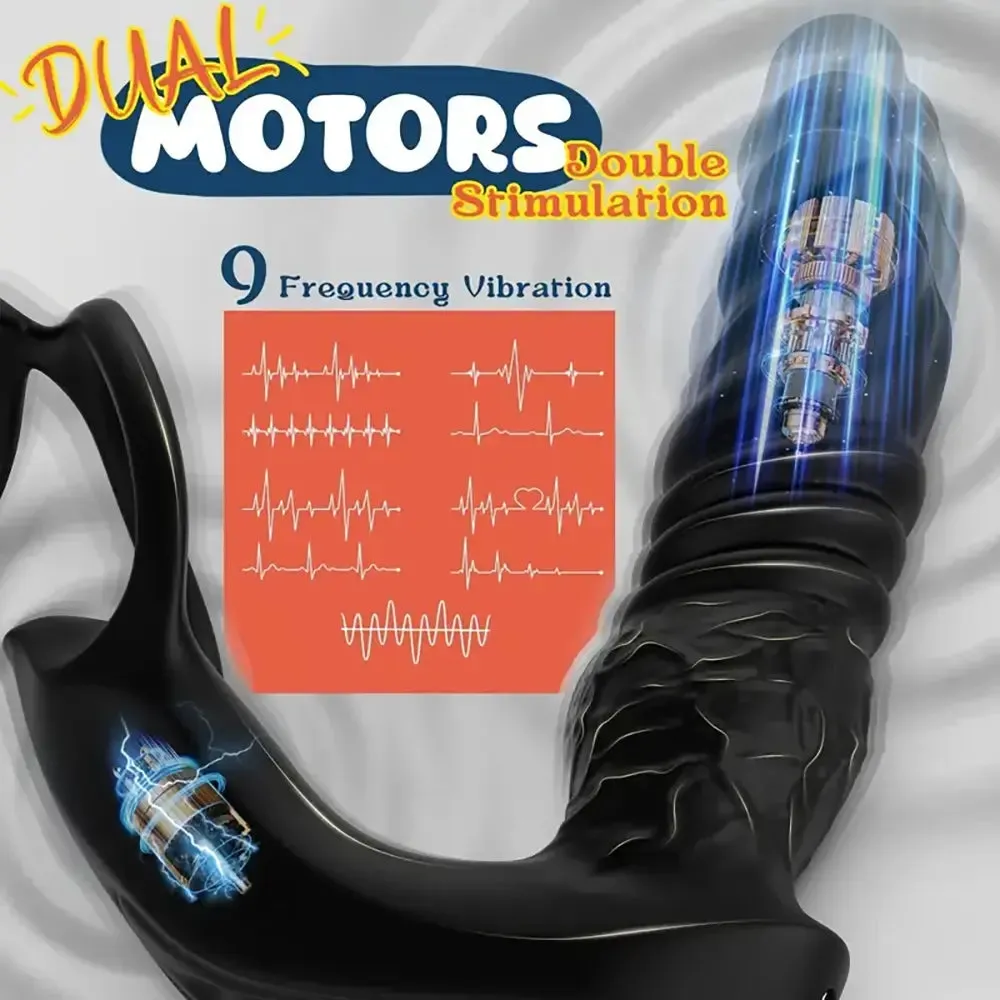 App Remote Controller Thrusting Anal Vibrator Men Prostate Massager