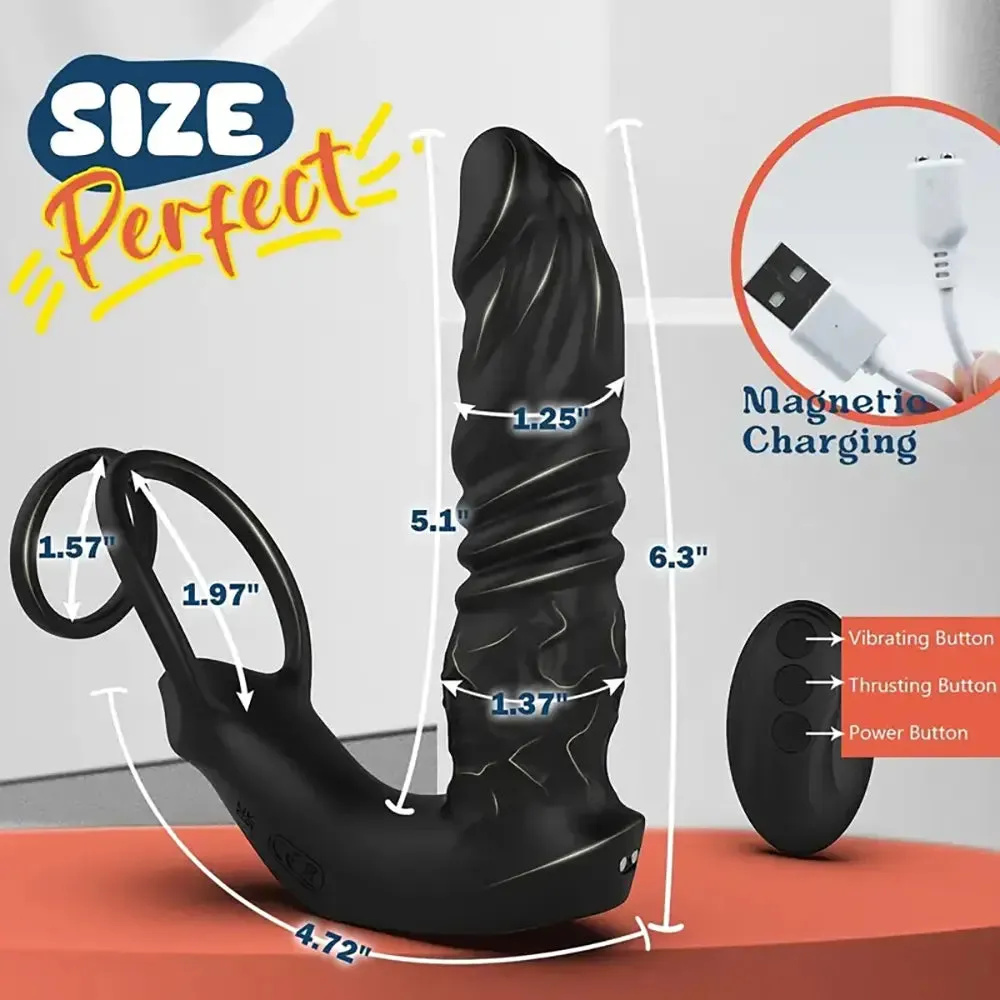 App Remote Controller Thrusting Anal Vibrator Men Prostate Massager