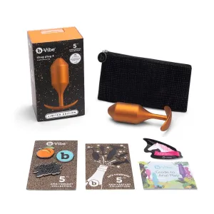 b-Vibe 5th Anniversary Limited Edition Snug Plug 4 Weighted Silicone Anal Plug Sunburst