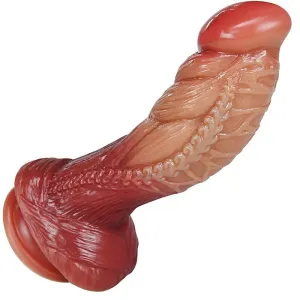 Bebuzzed 7.5 Large Knotted Ribbed Dildo Suction Base Gradient