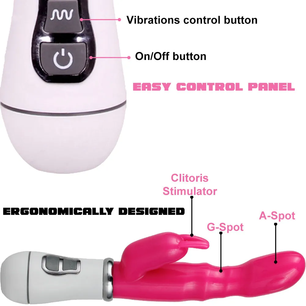 Bebuzzed Eve G-Spot Rabbit Vibrator Battery Powered Pink