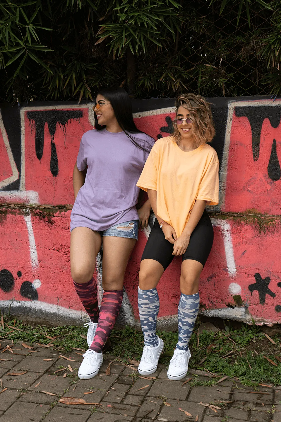 Blue Camo Adult Knee Highs