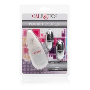 California Exotics - Pocket Exotics Wired Remote Vibrating Double Gold Bullets