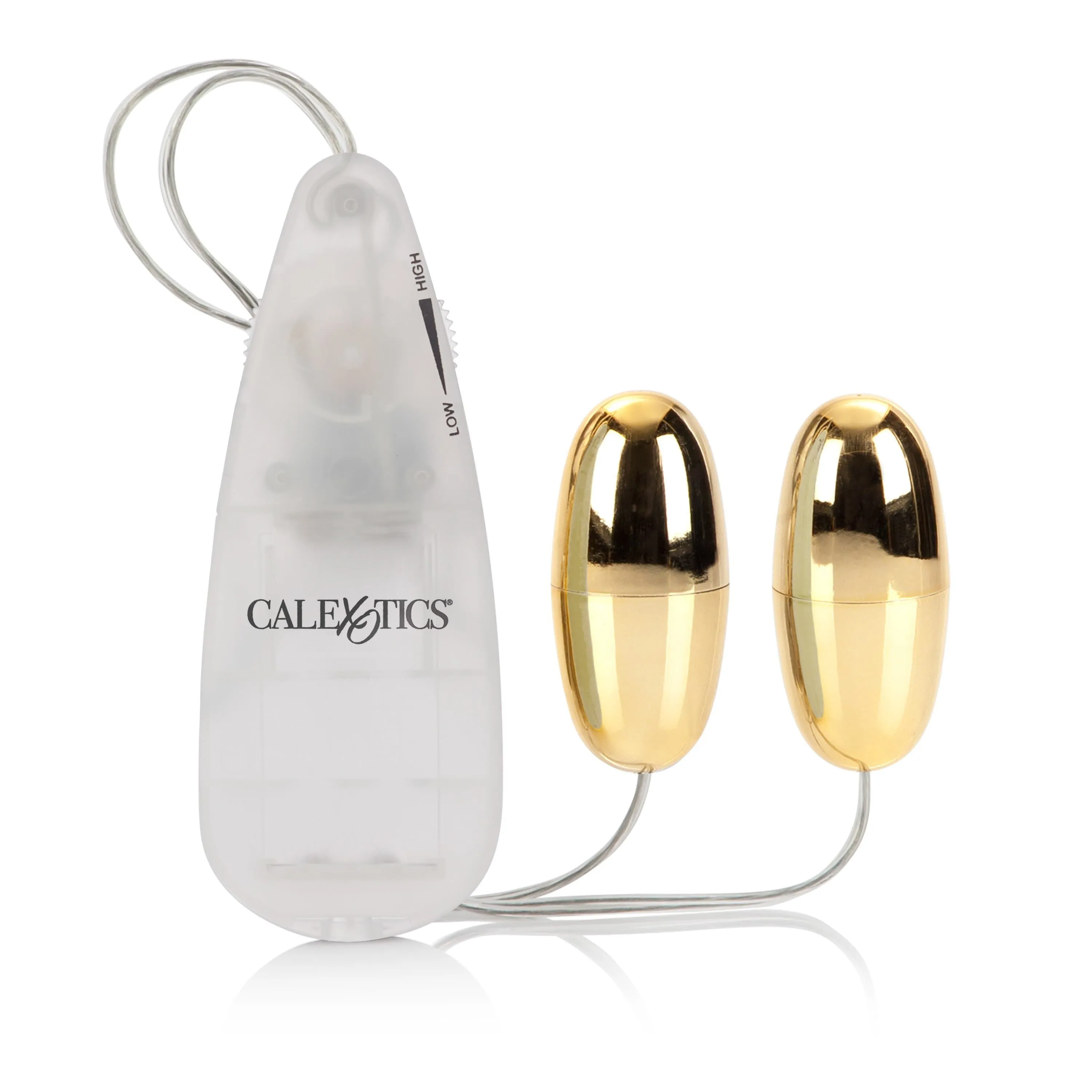 California Exotics - Pocket Exotics Wired Remote Vibrating Double Gold Bullets