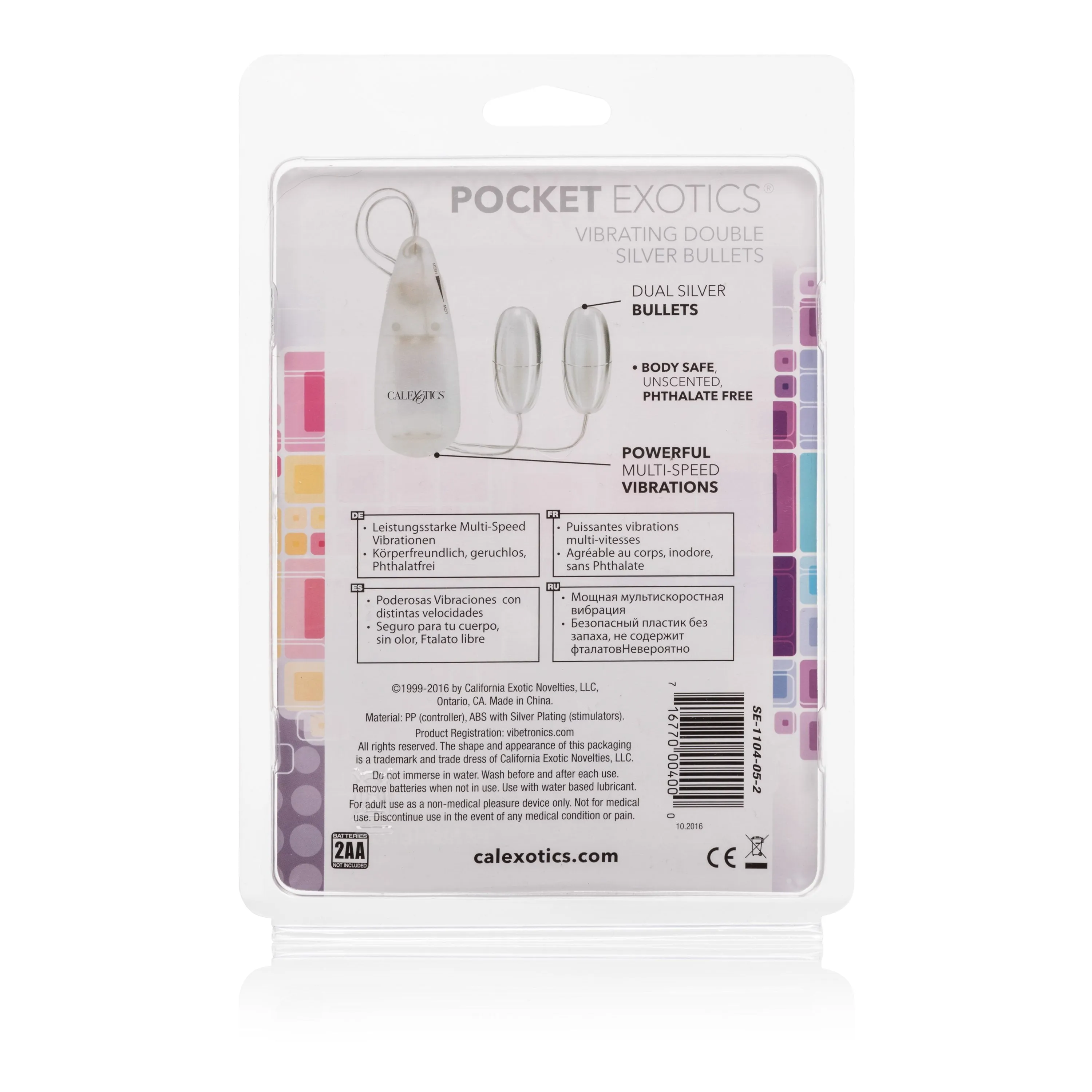 California Exotics - Pocket Exotics Wired Remote Vibrating Double Gold Bullets