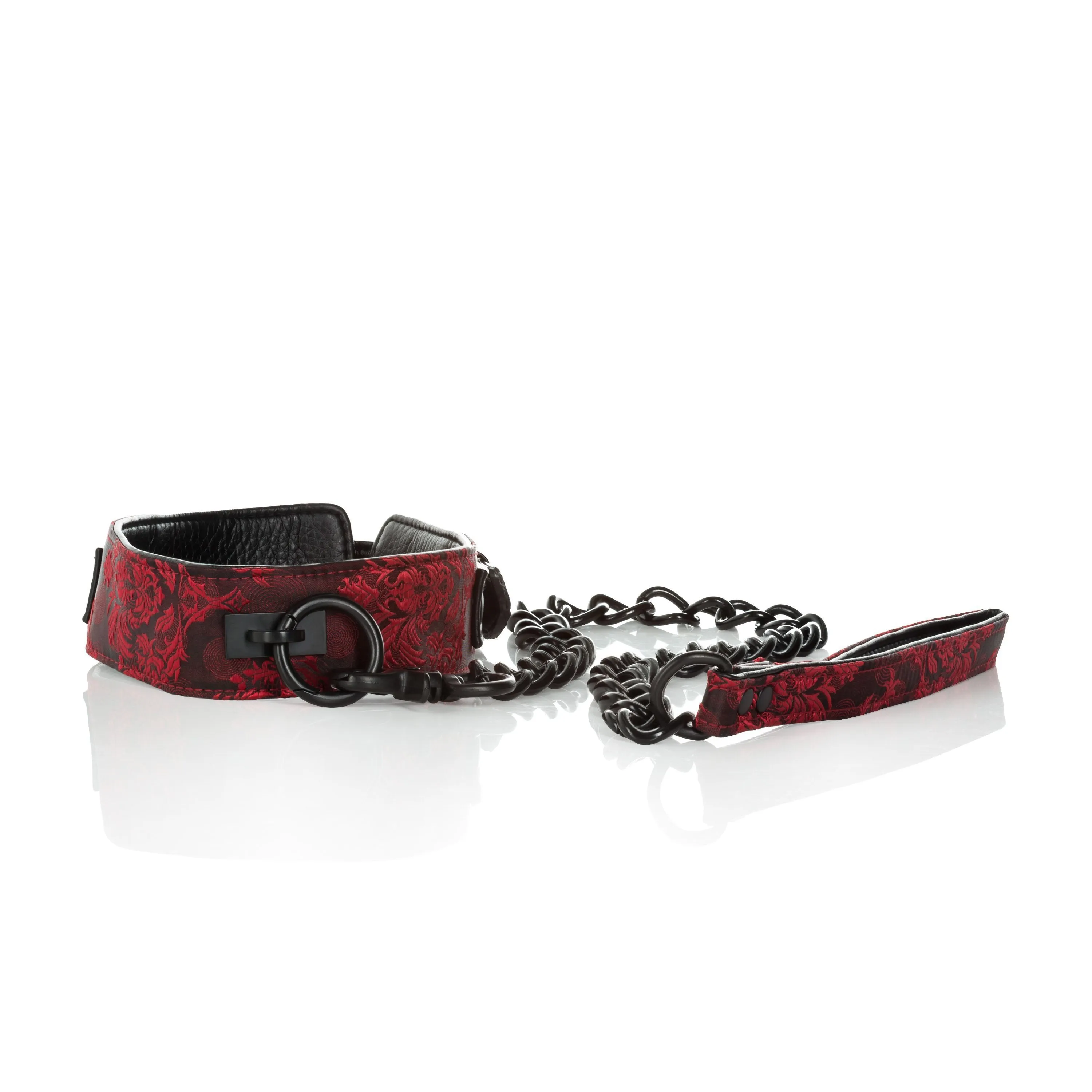 California Exotics - Scandal Collar with Leash (Red)