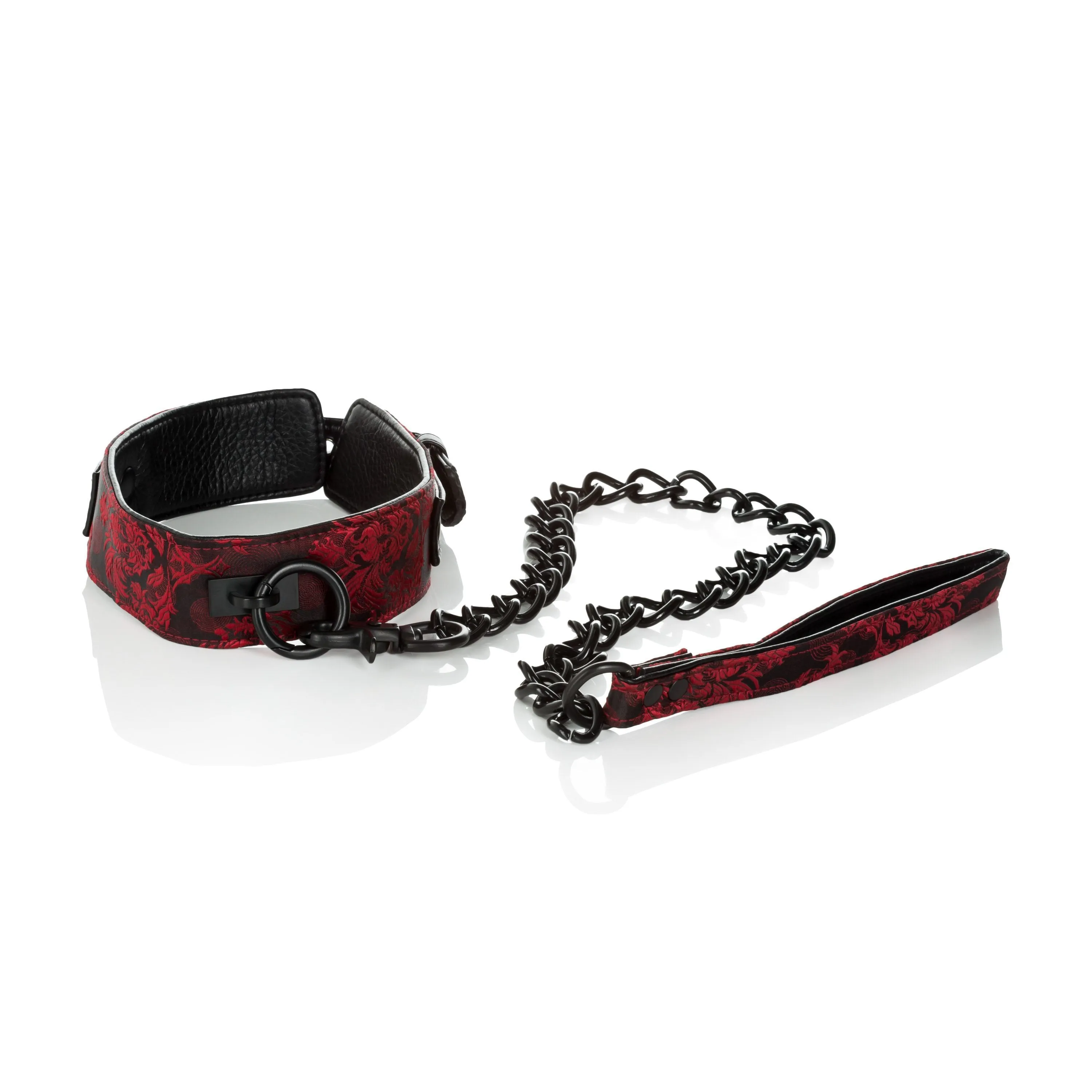 California Exotics - Scandal Collar with Leash (Red)