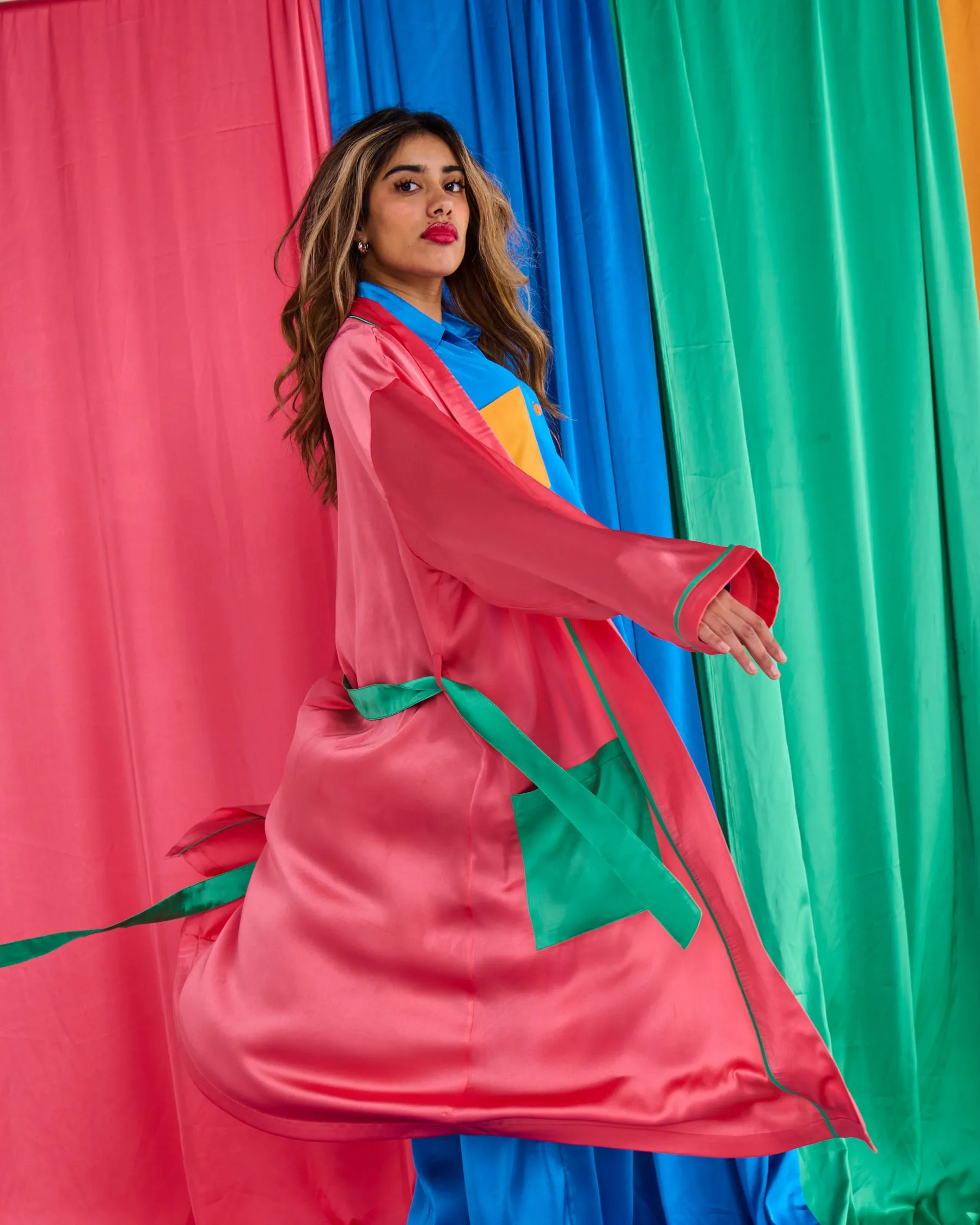 Cantaloupe Eco Satin Robe