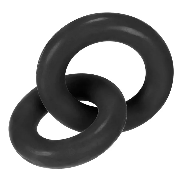 DUO Linked Cock/Ball Rings by Hunkyjunk Cobalt