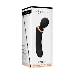 Elegance Double-Ended Rechargeable Dual Motor Vibrator/Massager - Black
