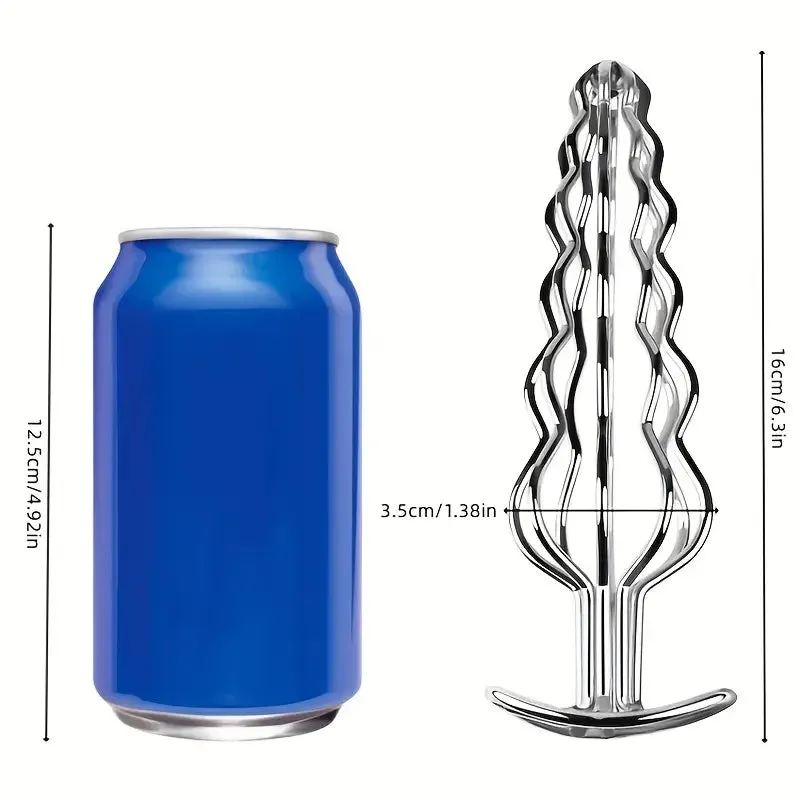 Elegant Metal Anal Plug With Hollow Design For Prostate Massage