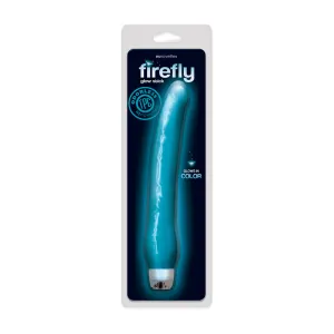 Firefly Glow Stick 11 in. Vibrating Dildo Blue