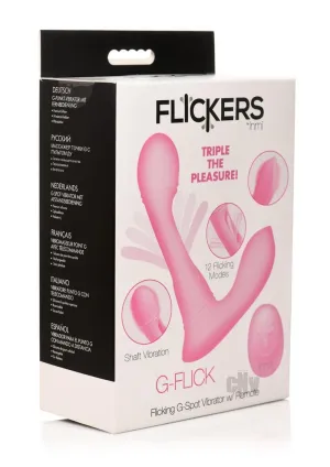 Flickers G-Flick Flicking G-Spot Vibrator With  Remote - Pink
