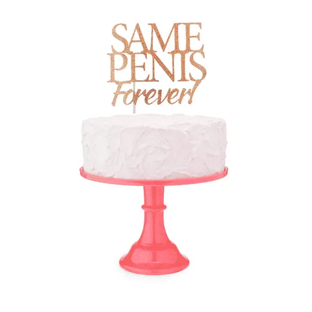 Glitterati Same Penis Forever Cake Topper by Little Geenie