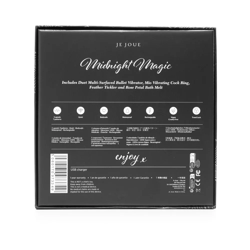 Je Joue Midnight Magic: Duet Bullet. Mio Ring. Feather Tickler. Rose Bath Melt