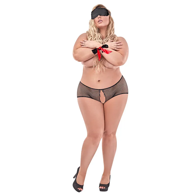 Magic Silk Love & Bondage FN Short & 2-Piece Set Blk Queen