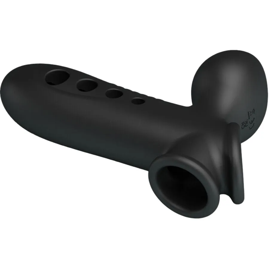 Manșon gonflabil PRETTY LOVE Airbag Crane. pentru îngroșarea penisului. întârzierea ejaculării și stimulare. din silicon. negru