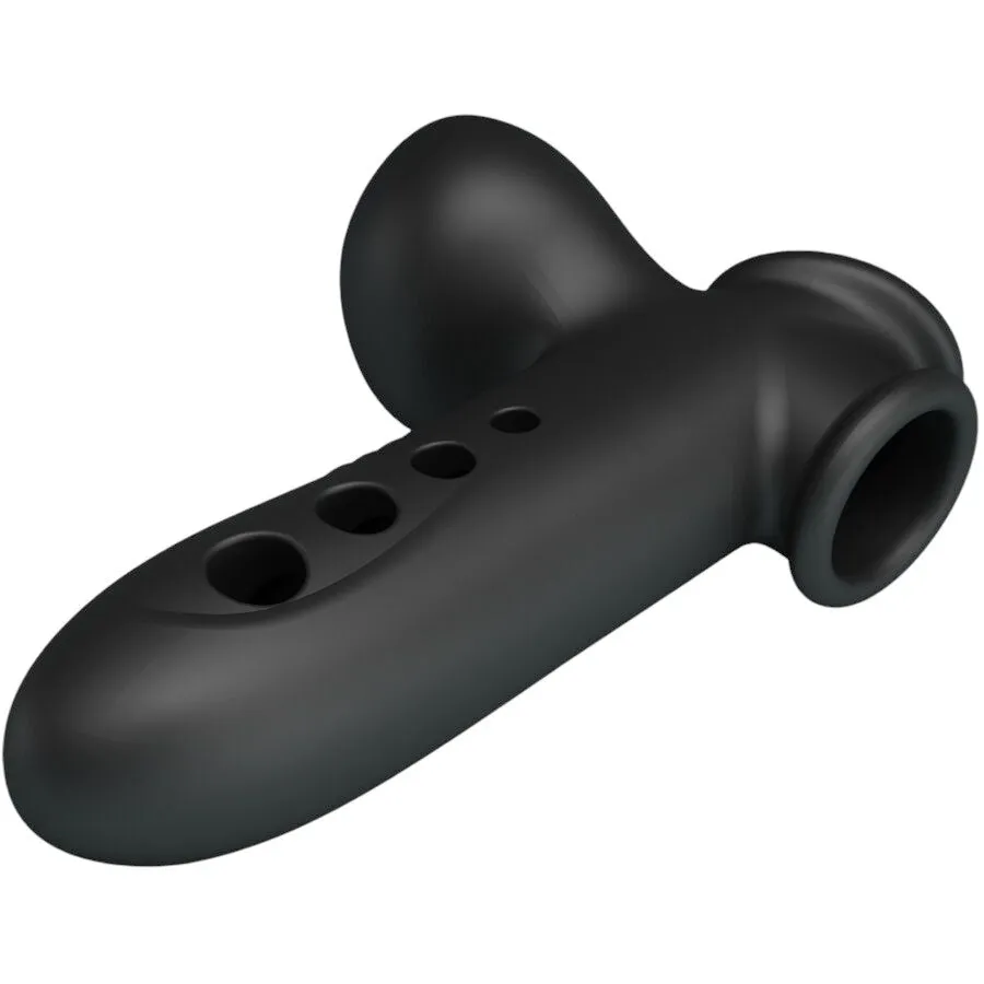 Manșon gonflabil PRETTY LOVE Airbag Crane. pentru îngroșarea penisului. întârzierea ejaculării și stimulare. din silicon. negru