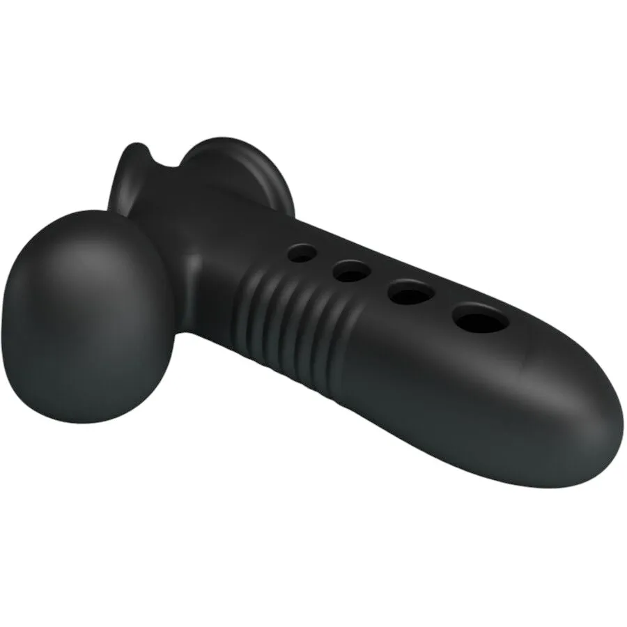 Manșon gonflabil PRETTY LOVE Airbag Crane. pentru îngroșarea penisului. întârzierea ejaculării și stimulare. din silicon. negru