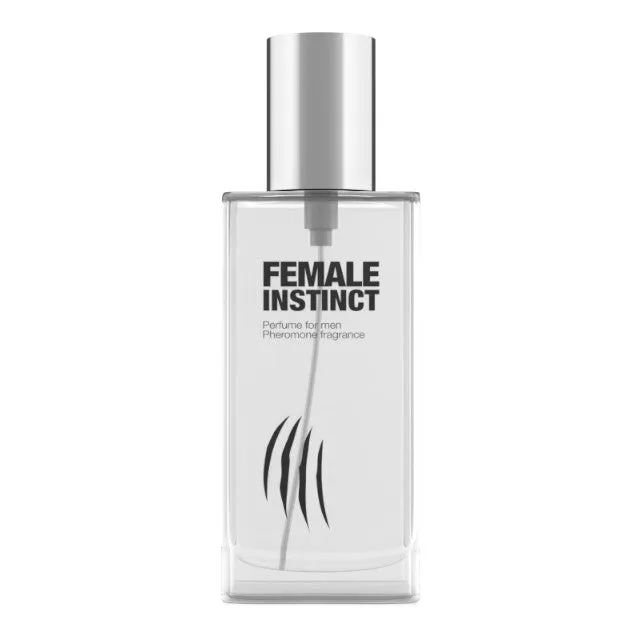 Parfum cu feromoni pentru bărbați FEMALE INSTINCT. cu note de citrice. trandafir și mușchi de ștejar. negru. 30 ml