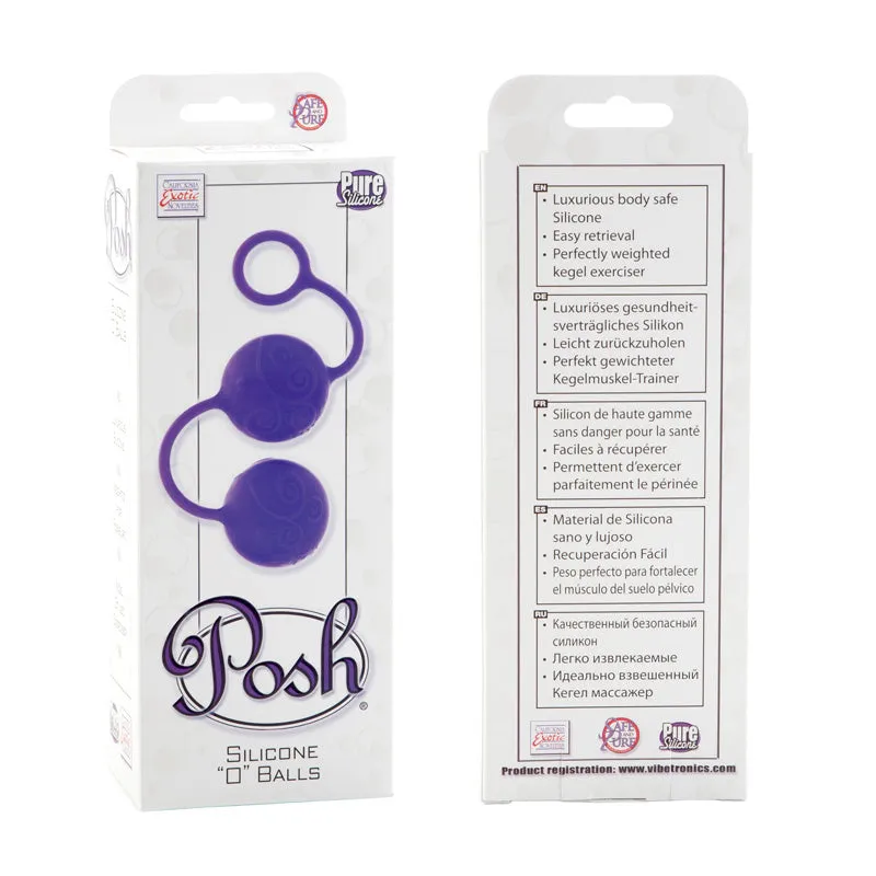 Posh Silicone 'O' Balls - Purple