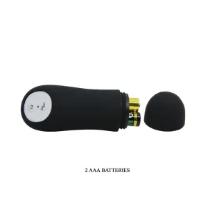 Pretty Love Vibrating Bead Shaped Butt Plug - Black
