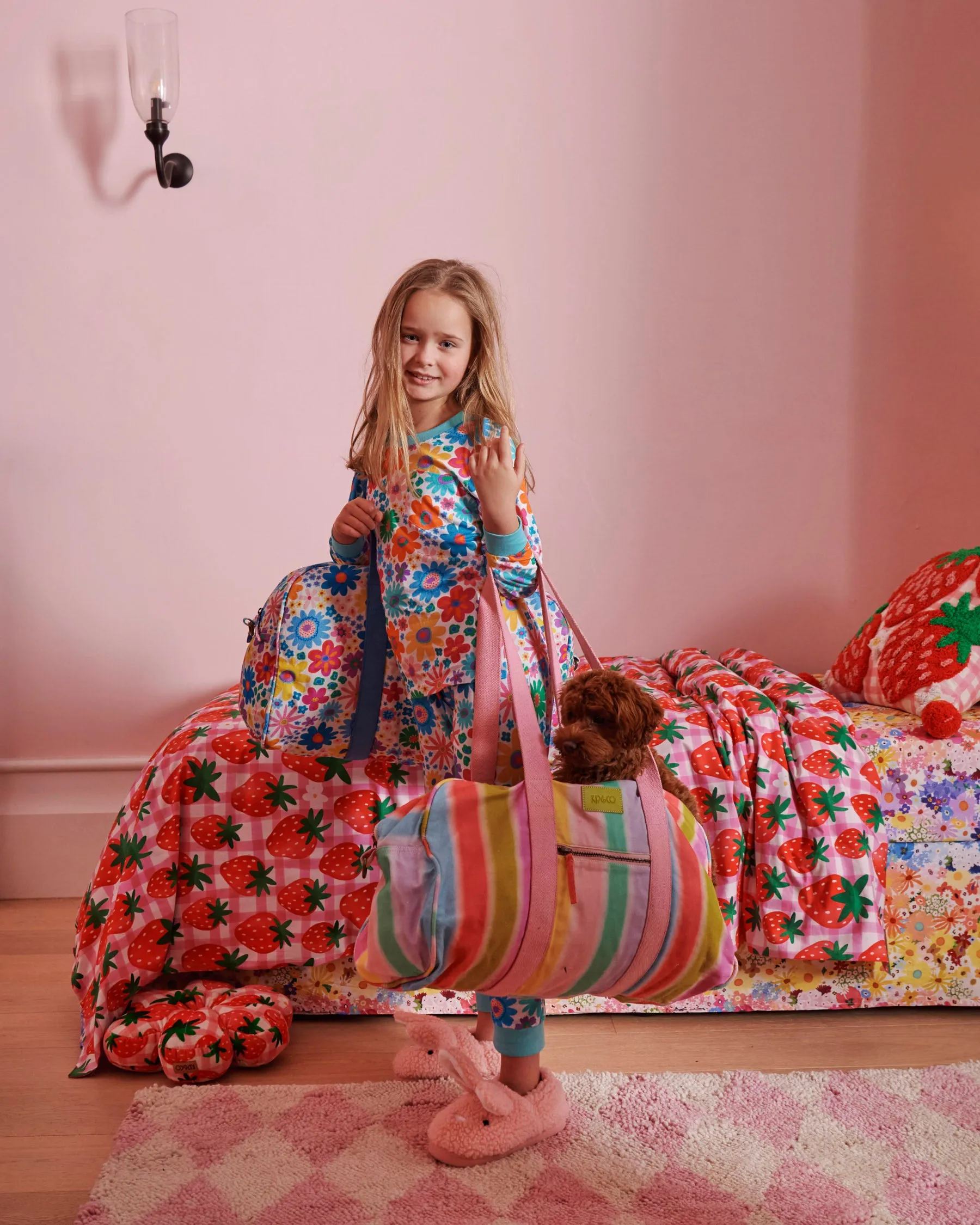 Rainbow Flowers Duffle Bag
