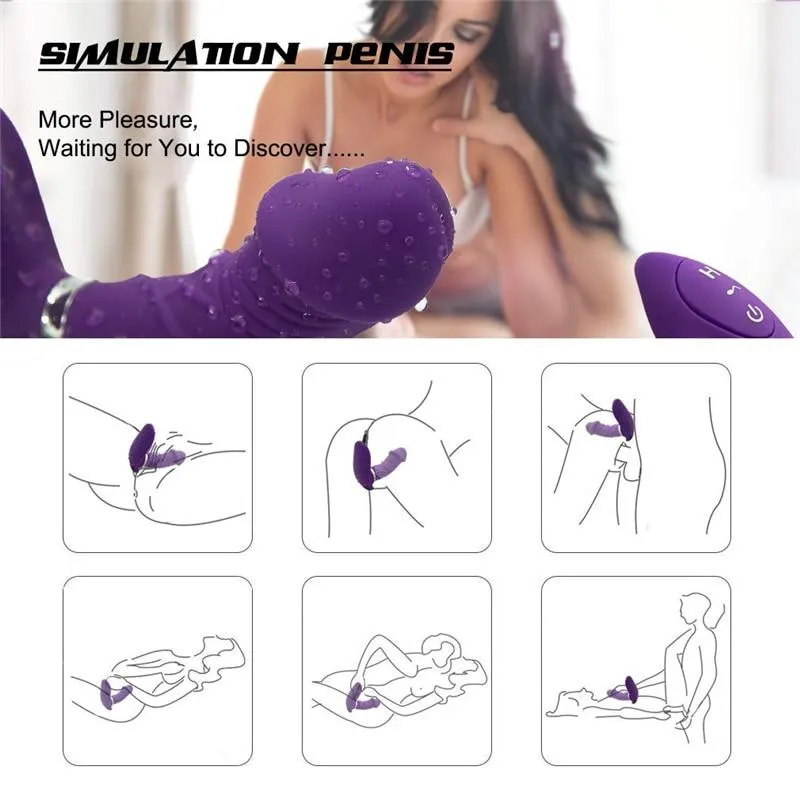 Remote Butterfly Dildo Vibrator