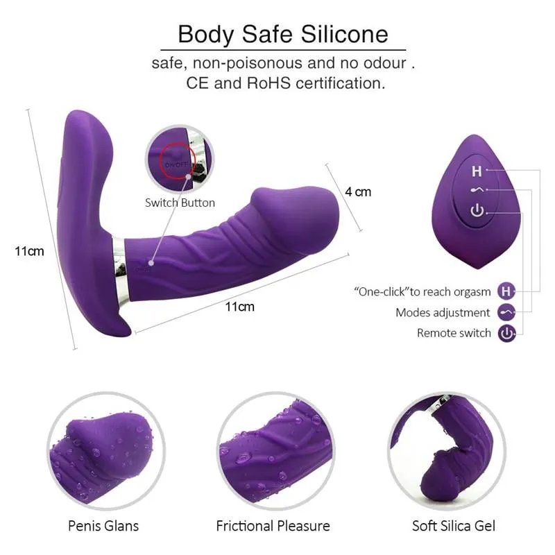 Remote Butterfly Dildo Vibrator