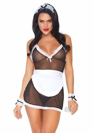 Seductive French Maid With Wrist Cuffs and  Headband - One Size