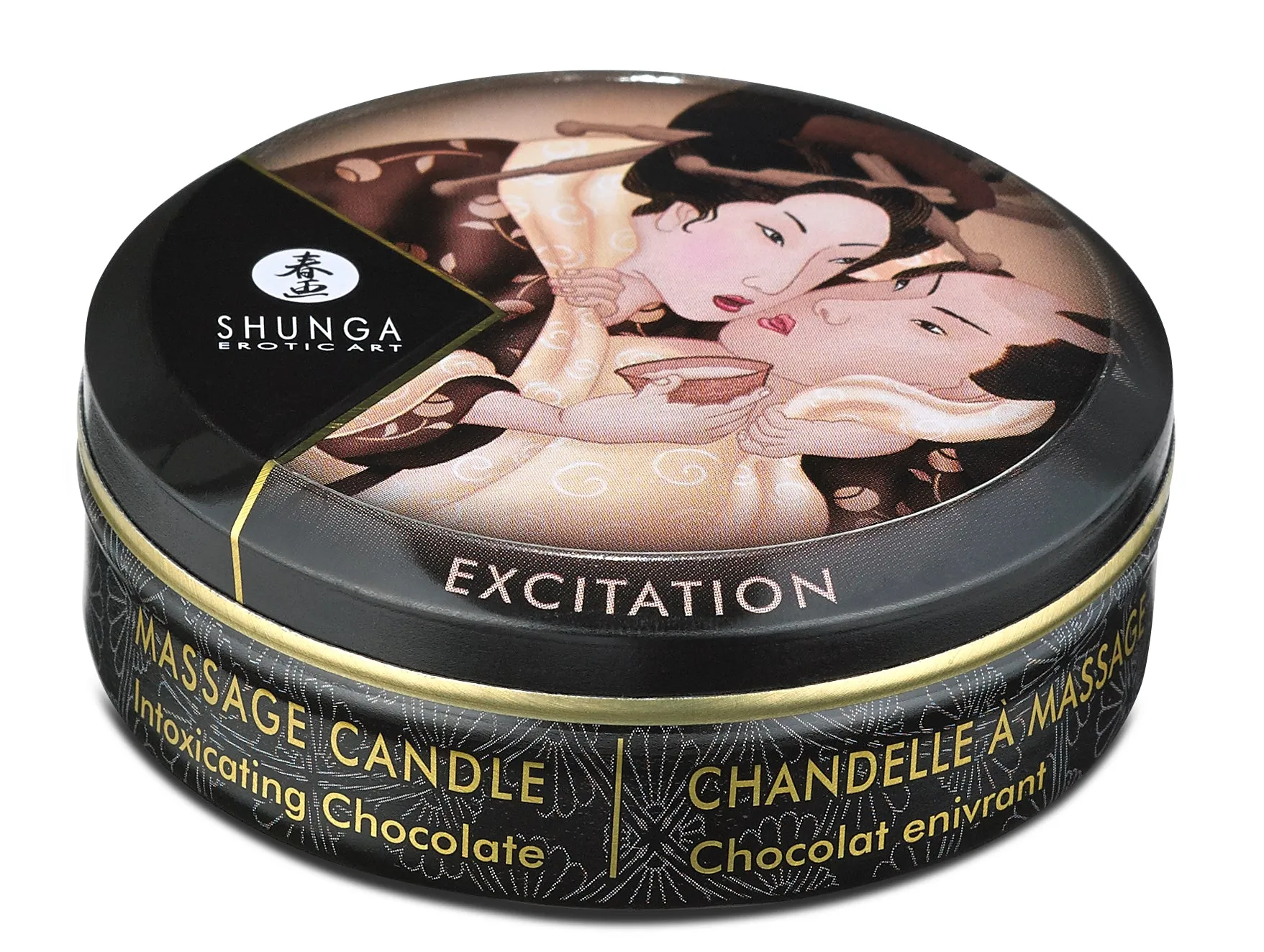 Shunga Excitation Mini Candlelight Massage Candle - 1 oz Intoxicating Chocolate
