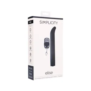 Simplicity ELISE slim remote control vibrating g-spot vibrator - Black