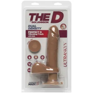 The D 7' Perfect D Vibrating w/Balls - Caramel