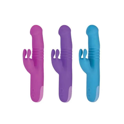 Trio Thruster 9 Silicone 3 in 1 Rechargeable Rabbit Vibrator