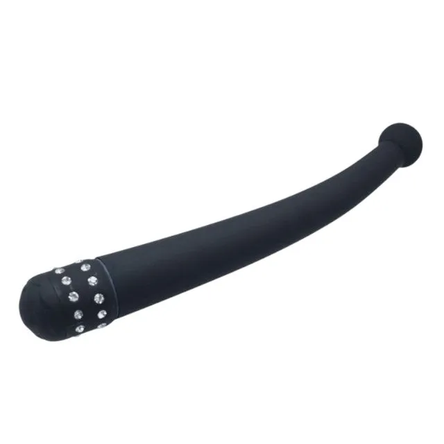 Vibrator pentru punctul G TOYZ4LOVERS Bulb of Diamond. design cu strasuri. cu vibrații multiple. 21.7 cm. negru (00904382)