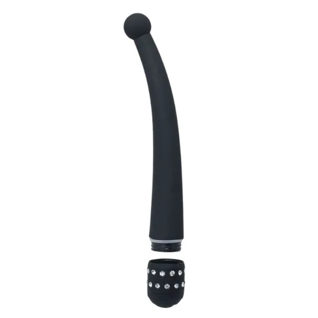 Vibrator pentru punctul G TOYZ4LOVERS Bulb of Diamond. design cu strasuri. cu vibrații multiple. 21.7 cm. negru (00904382)