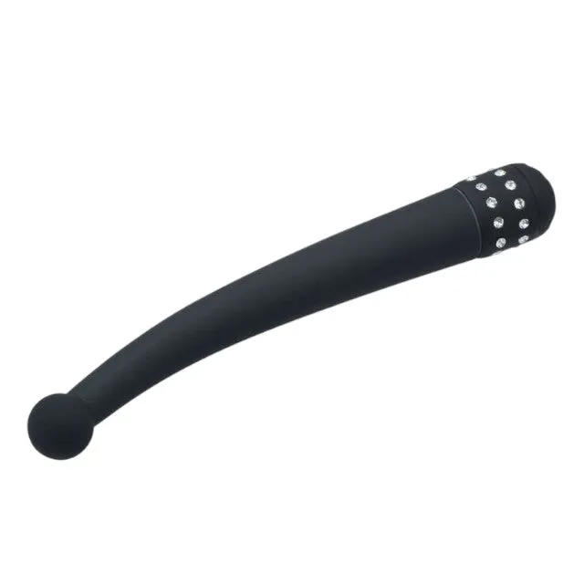 Vibrator pentru punctul G TOYZ4LOVERS Bulb of Diamond. design cu strasuri. cu vibrații multiple. 21.7 cm. negru (00904382)