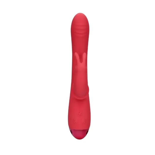 Vibrator rabbit LOVELINE Swinging Rabbit G-Spot Vibrator. cu funcție de mișcare laterală. 20 funcții de vibrație. roșu