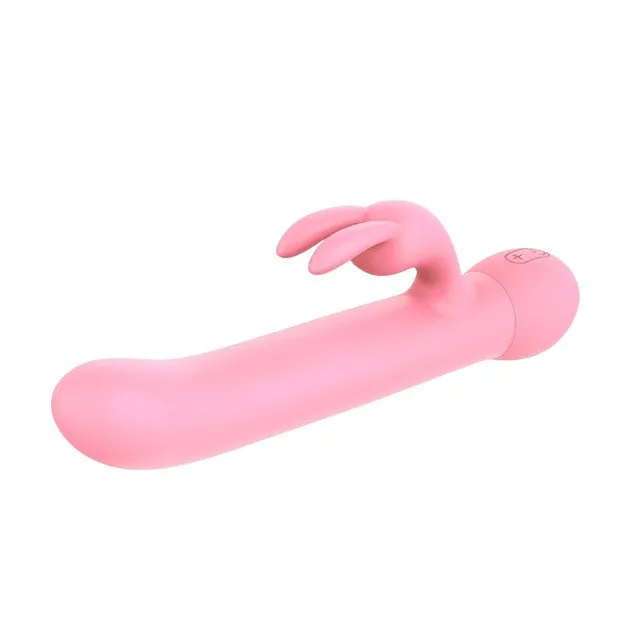 Vibrator rabbit TOYZ4LOVERS Funny Madness Femme Toys. cu vibrații multiple. rezistent la apă. lungime 22.7 cm. roz