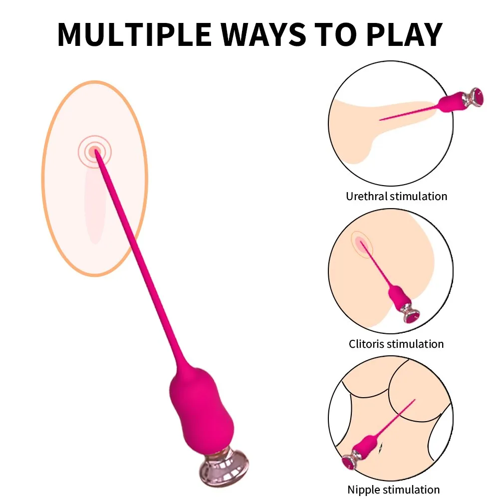 Wireless Urethral Sounding Vibrator Delayed Ejaculation Penis Plug