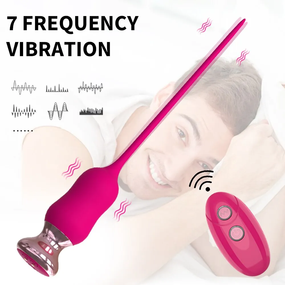 Wireless Urethral Sounding Vibrator Delayed Ejaculation Penis Plug