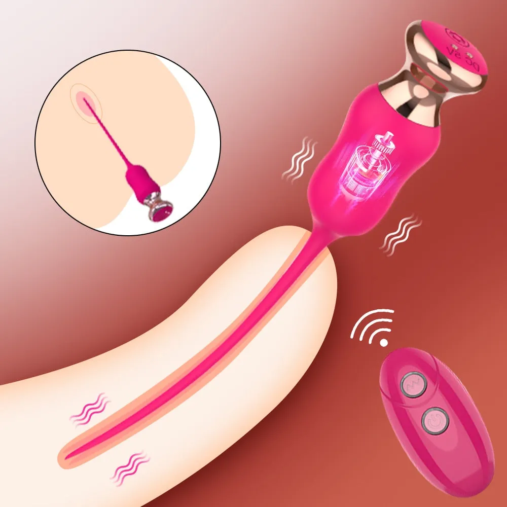 Wireless Urethral Sounding Vibrator Delayed Ejaculation Penis Plug