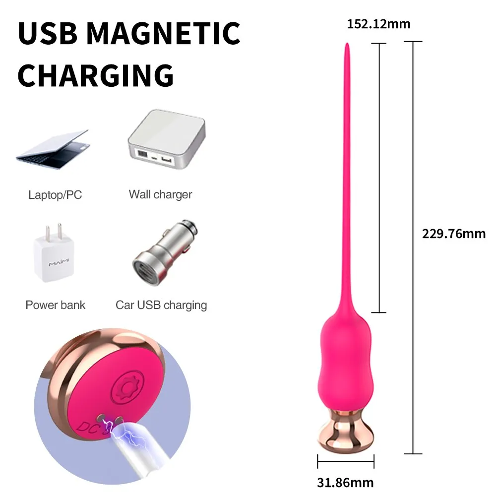 Wireless Urethral Sounding Vibrator Delayed Ejaculation Penis Plug