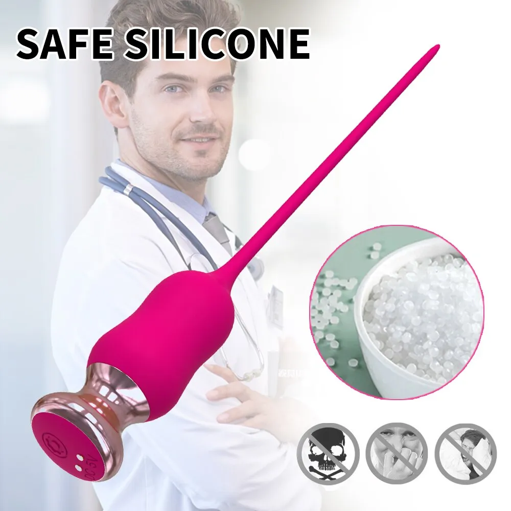 Wireless Urethral Sounding Vibrator Delayed Ejaculation Penis Plug